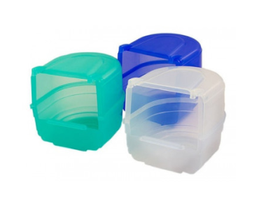 ДАРЕЛЛ Купалка для птиц внешняя, прозрачная цветная,13*14*13 см (полистирол)